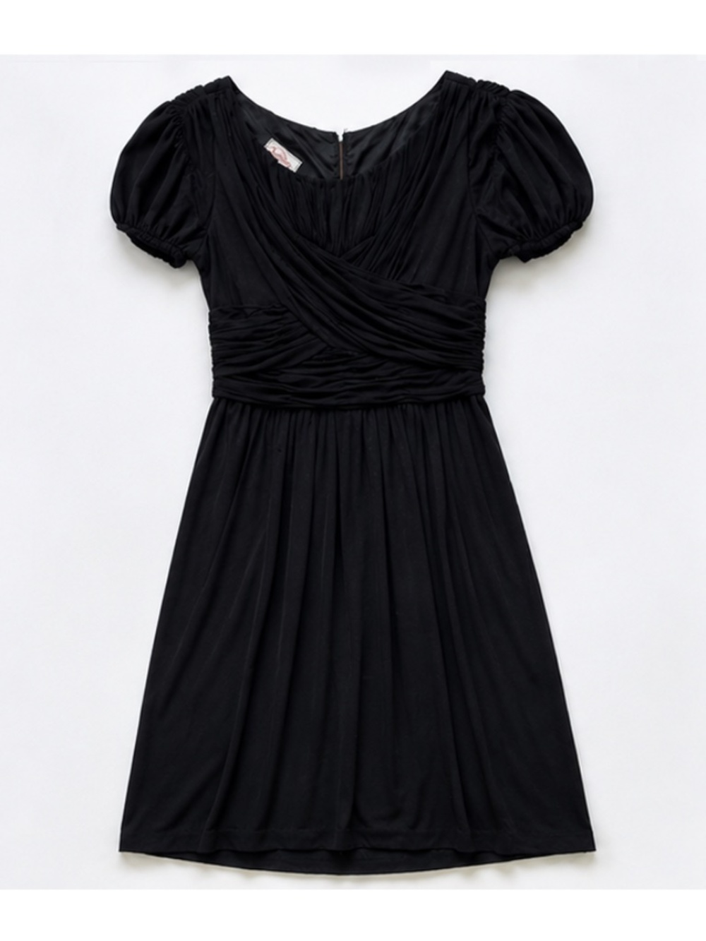 Vintage Paradise Originals Toronto Black Ruched Cocktail Dress